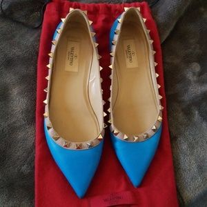 Valentino stud flats royal